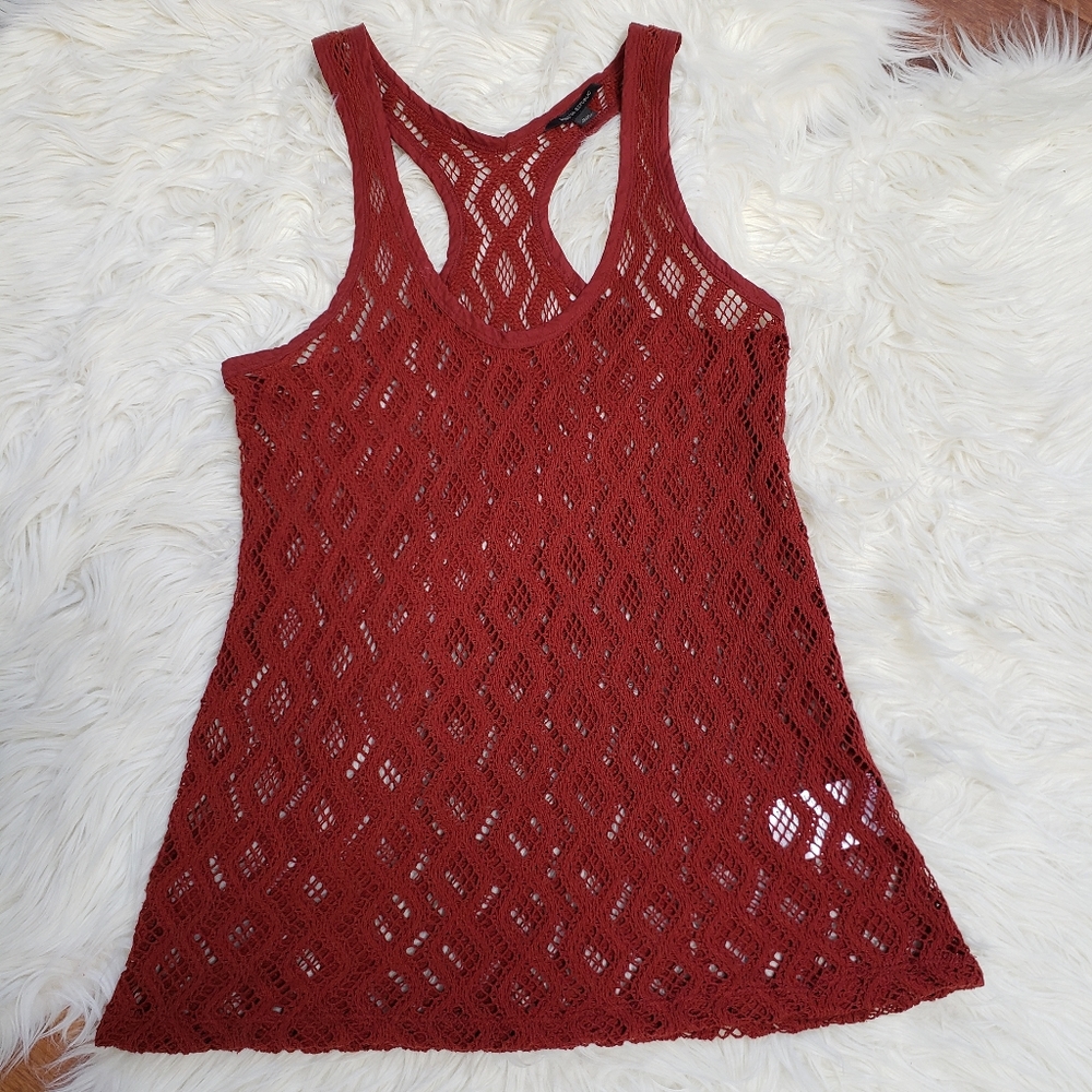 Banana Republic Diamond Lattice Overlay Tank